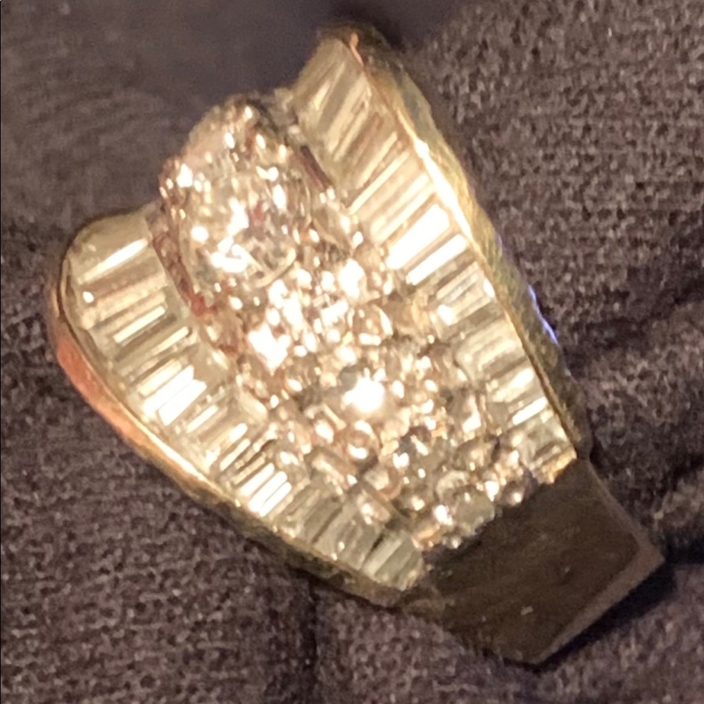 3 Ct Yellow Gold Diamond Cocktail CHRISTMAS GIFT - Picture 9 of 16